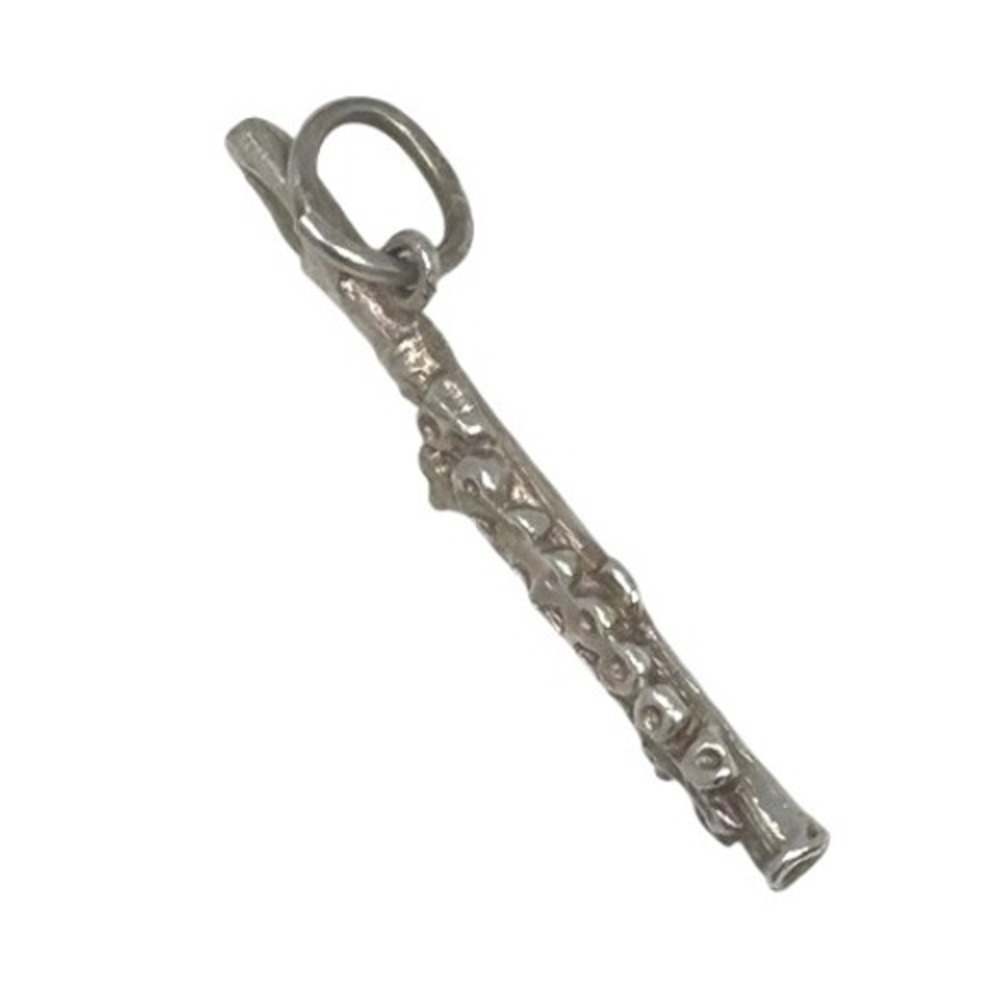 Sterling Silver‎ Flute Charm Pendant Musical Instrument Jewelry Gift